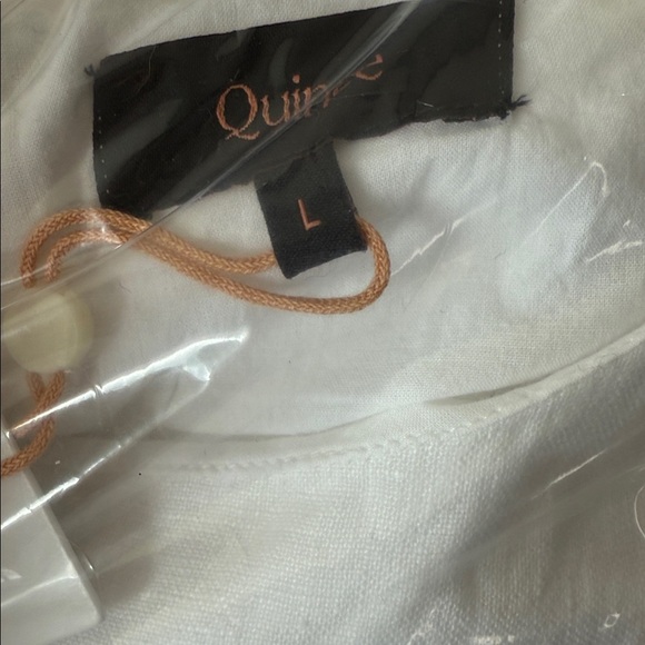 Quince 100% European Linen Tank Mini Dress Sz L White - Picture 4 of 4